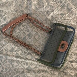 Fashion Stadium Crossbody Bag with Chain Strap